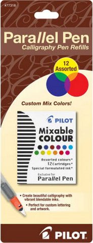 Pilot Parallel Pen Ink Refill - 12 color assorted - The Merri Artist - merriartist.com