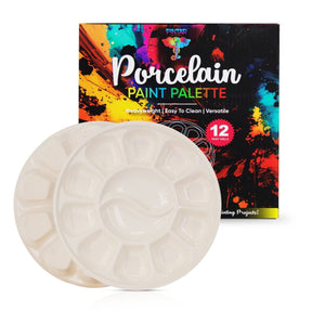 Pintar Art Supply - Pintar 12 Well Round Ceramic Watercolor Paint Palette Tray - The Merri Artist - merriartist.com