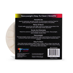 Pintar Art Supply - Pintar 12 Well Round Ceramic Watercolor Paint Palette Tray - The Merri Artist - merriartist.com