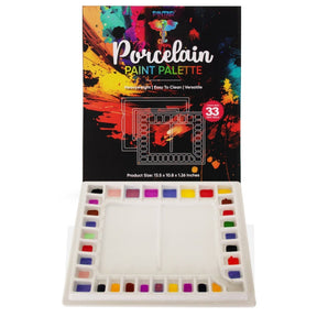 Pintar Art Supply - Pintar 33 - Well Ceramic Palette for All Water - Based Paints - The Merri Artist - merriartist.com