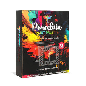 Pintar Art Supply - Pintar 33 - Well Ceramic Palette for All Water - Based Paints - The Merri Artist - merriartist.com