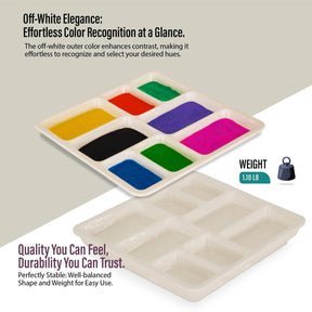 Pintar Art Supply - Pintar 8 - Well Ceramic Palette for All Water - Based Paints - The Merri Artist - merriartist.com