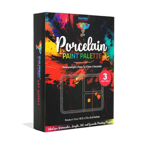 Pintar Art Supply - Pintar Ceramic Watercolor Paint Palette Tray - 3 Well - The Merri Artist - merriartist.com