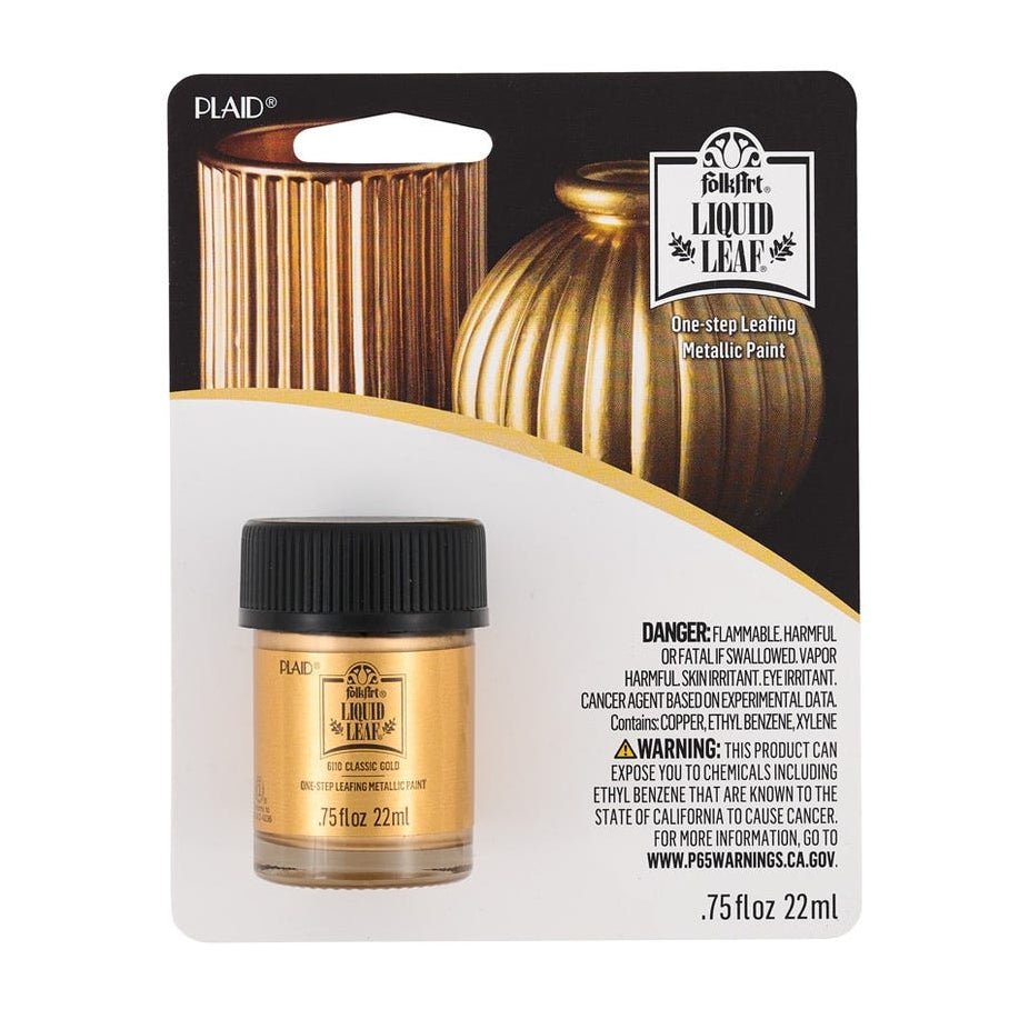 Plaid Liquid Leaf .75 oz - 6110 Classic Gold - The Merri Artist - merriartist.com
