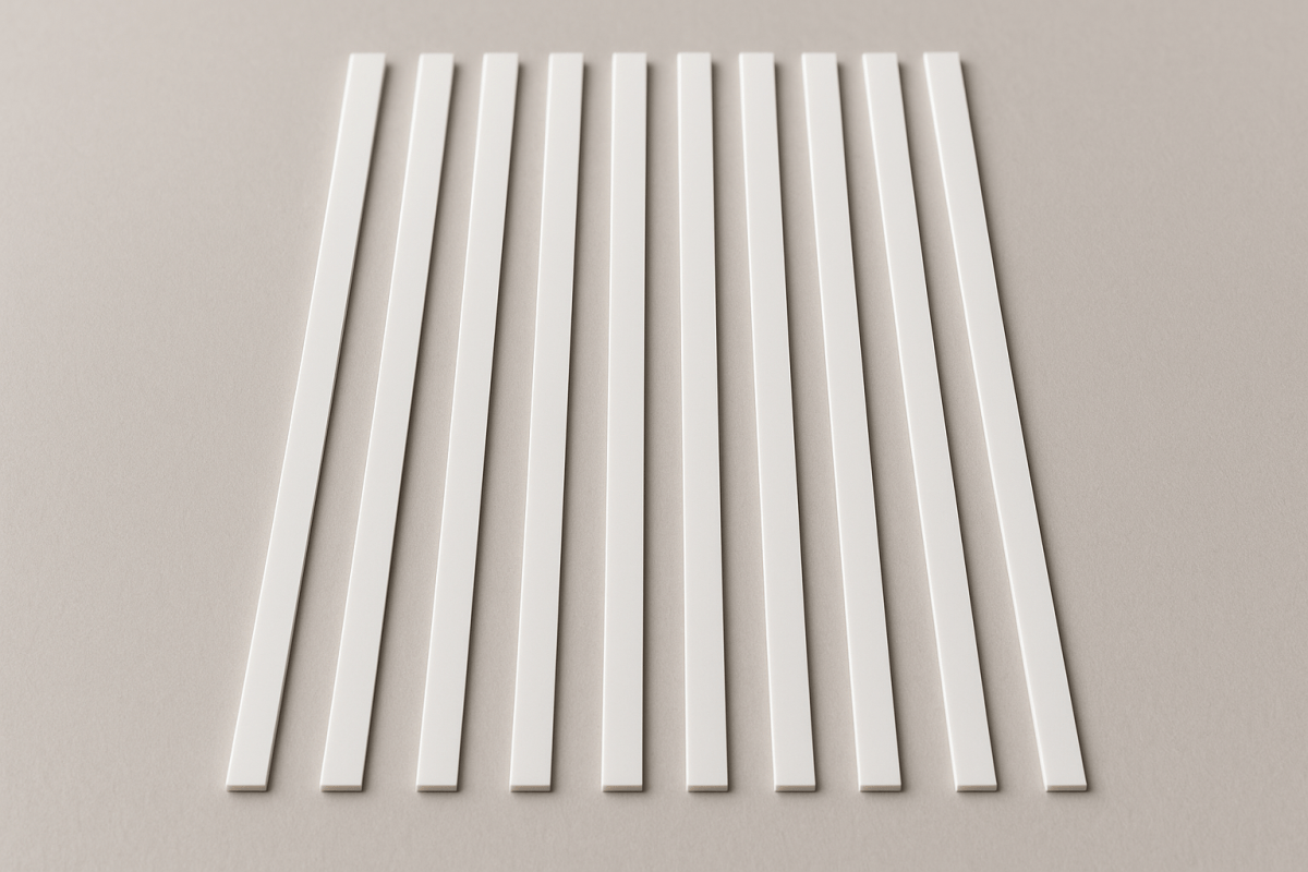 Plastruct MS - 412 Styrene Strip 0.040" x 1/8" x 10" - Pack of 10 - The Merri Artist - merriartist.com