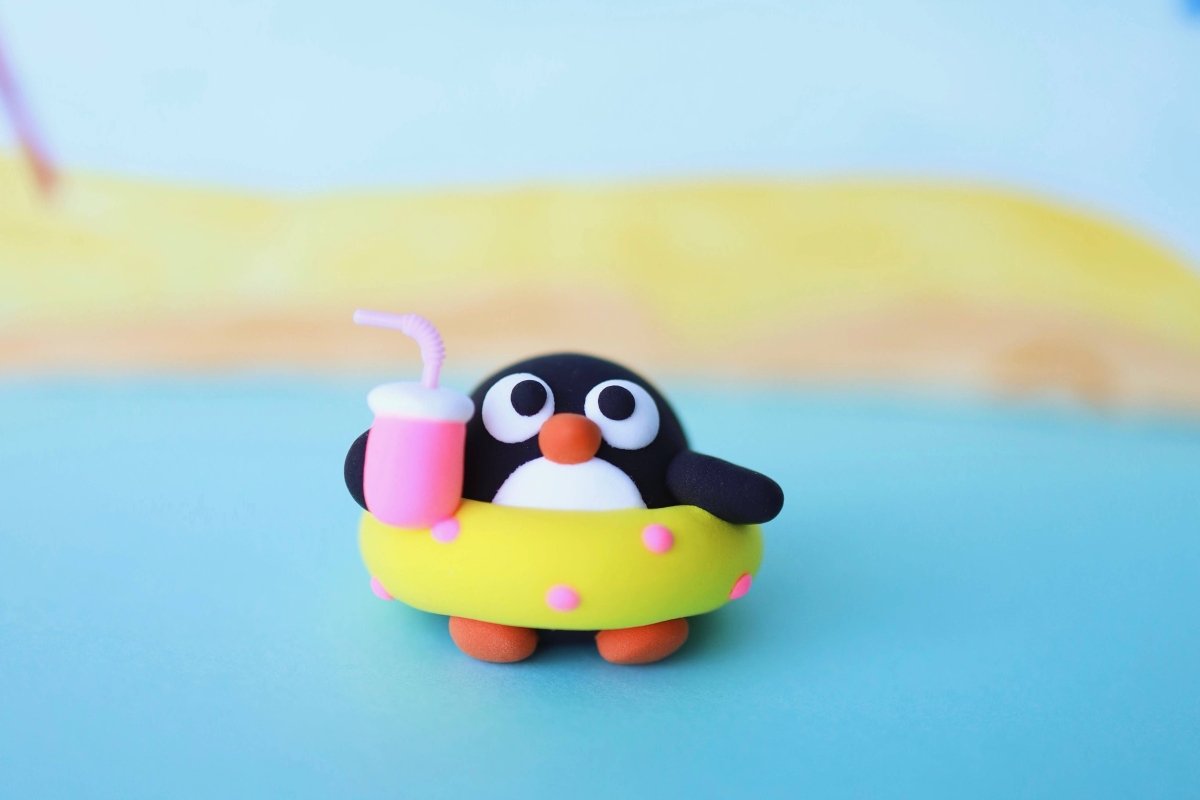 Poppy the Penguin DIY Air Dry Clay Kit - The Merri Artist - merriartist.com