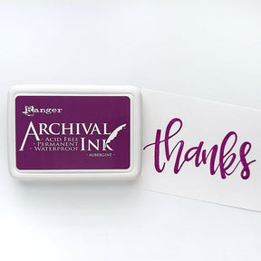 Ranger Archival 2.75"x4" Ink Pad - Aubergine - The Merri Artist - merriartist.com