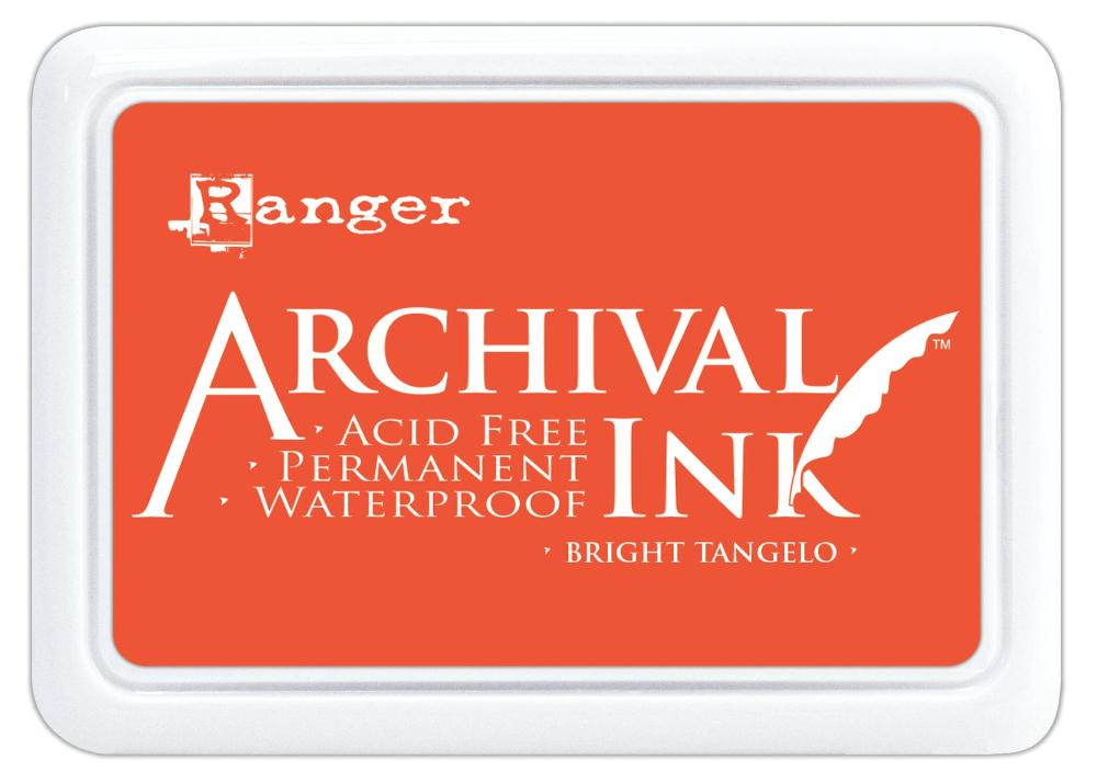 Ranger Archival 2.75"x4" Ink Pad - Bright Tangelo - The Merri Artist - merriartist.com