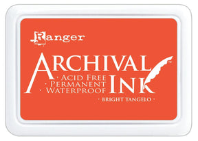 Ranger Archival 2.75"x4" Ink Pad - Bright Tangelo - The Merri Artist - merriartist.com