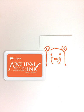 Ranger Archival 2.75"x4" Ink Pad - Bright Tangelo - The Merri Artist - merriartist.com