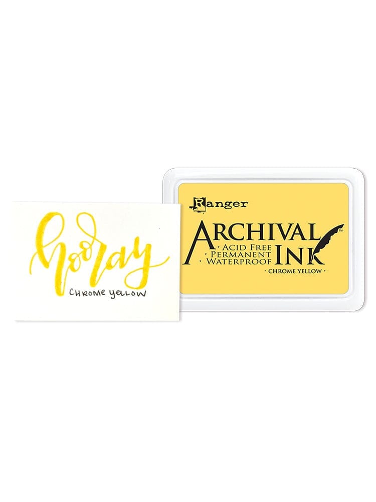 Ranger Archival 2.75"x4" Ink Pad - Chrome Yellow - The Merri Artist - merriartist.com