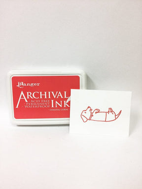 Ranger Archival 2.75"x4" Ink Pad - Coastal Coral - The Merri Artist - merriartist.com