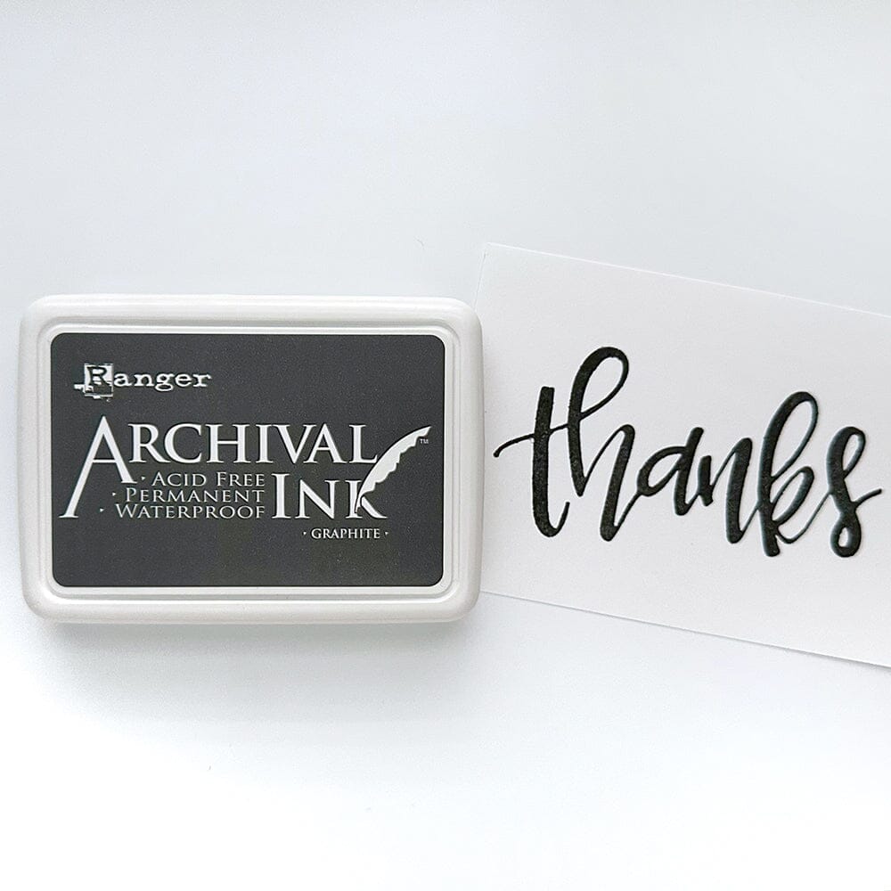 Ranger Archival 2.75"x4" Ink Pad - Graphite - The Merri Artist - merriartist.com