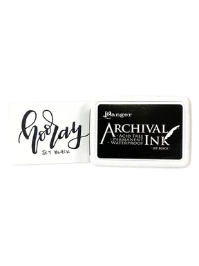 Ranger Archival 2.75"x4" Ink Pad - Jet Black - The Merri Artist - merriartist.com
