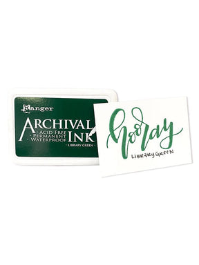 Ranger Archival 2.75"x4" Ink Pad - Library Green - The Merri Artist - merriartist.com