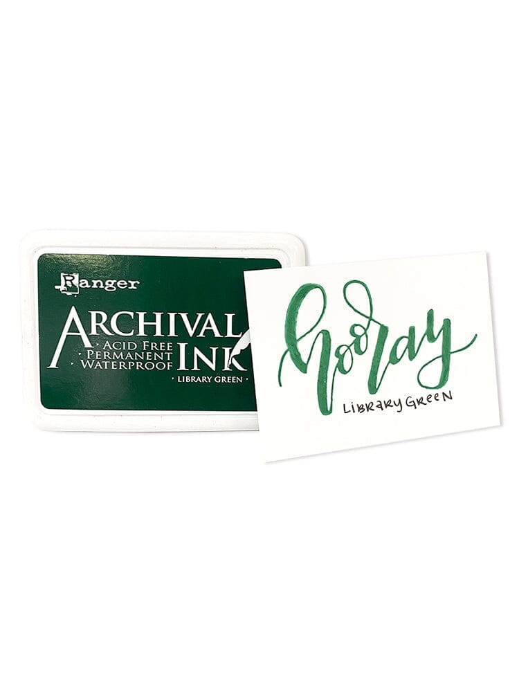 Ranger Archival 2.75"x4" Ink Pad - Library Green - The Merri Artist - merriartist.com