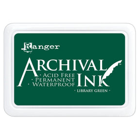 Ranger Archival 2.75"x4" Ink Pad - Library Green - The Merri Artist - merriartist.com