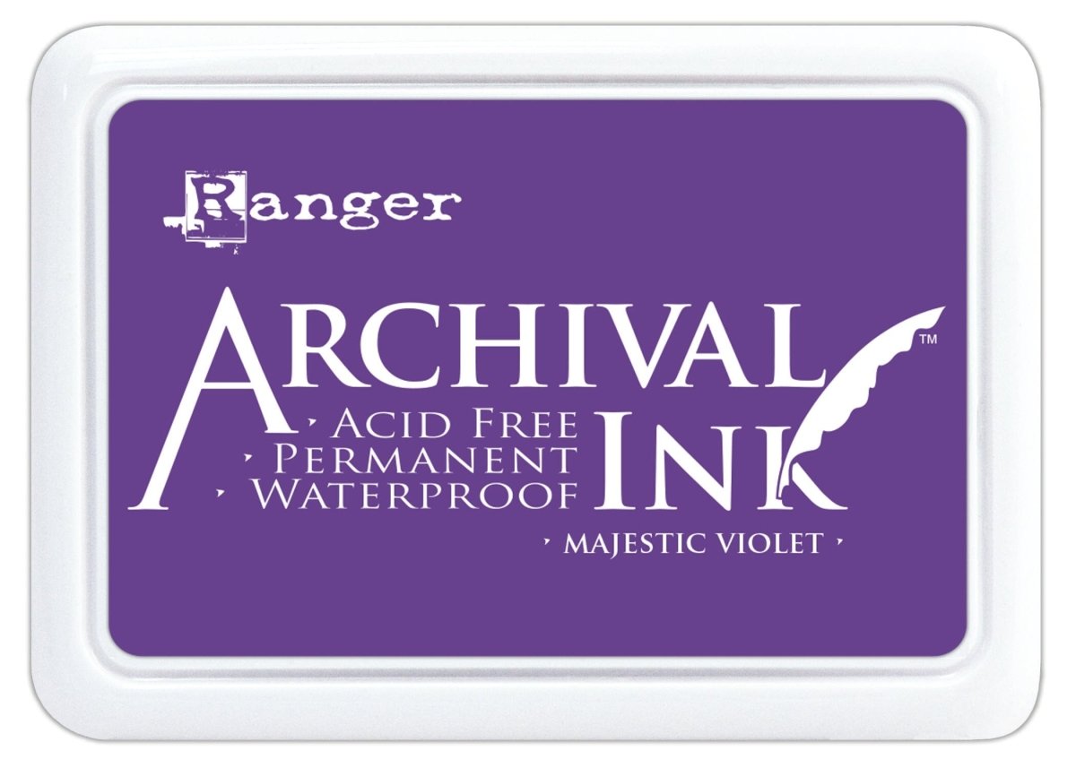 Ranger Archival 2.75"x4" Ink Pad - Majestic Violet - The Merri Artist - merriartist.com