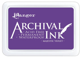Ranger Archival 2.75"x4" Ink Pad - Majestic Violet - The Merri Artist - merriartist.com