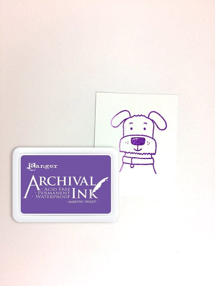 Ranger Archival 2.75"x4" Ink Pad - Majestic Violet - The Merri Artist - merriartist.com