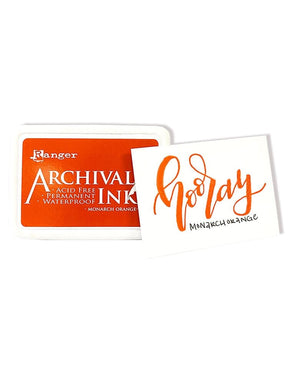 Ranger Archival 2.75"x4" Ink Pad - Monarch Orange - The Merri Artist - merriartist.com
