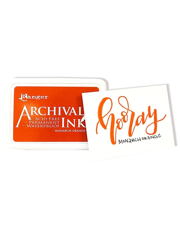 Ranger Archival 2.75"x4" Ink Pad - Monarch Orange - The Merri Artist - merriartist.com