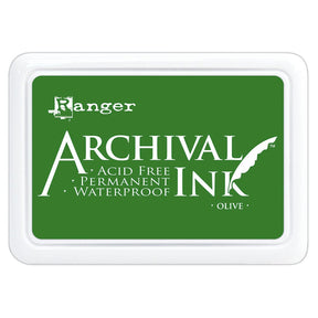 Ranger Archival 2.75"x4" Ink Pad - Olive - The Merri Artist - merriartist.com