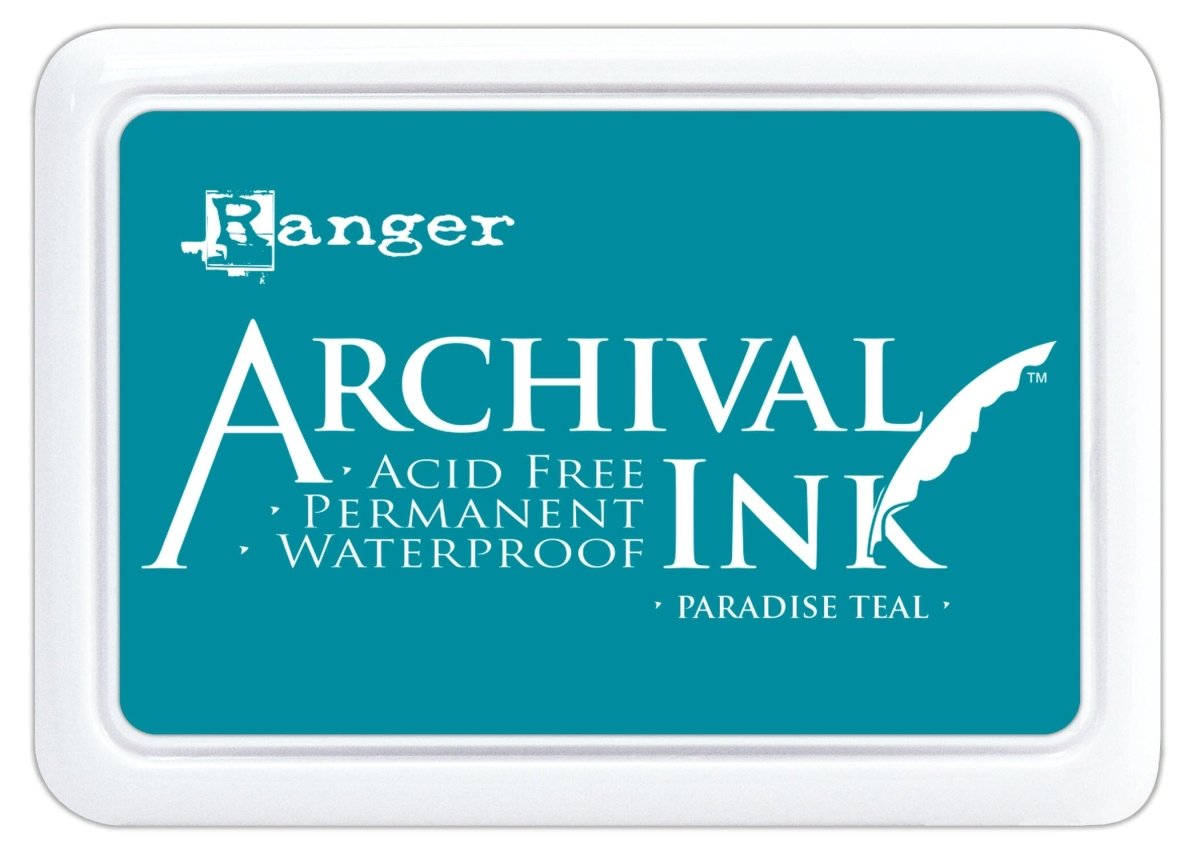 Ranger Archival 2.75"x4" Ink Pad - Paradise Teal - The Merri Artist - merriartist.com