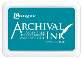 Ranger Archival 2.75"x4" Ink Pad - Paradise Teal - The Merri Artist - merriartist.com