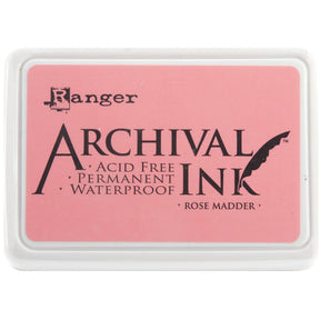 Ranger Archival 2.75"x4" Ink Pad - Rose Madder - The Merri Artist - merriartist.com