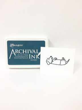 Ranger Archival 2.75"x4" Ink Pad - Seafarer - The Merri Artist - merriartist.com