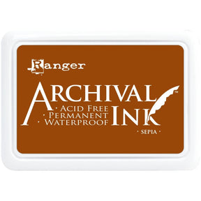 Ranger Archival 2.75"x4" Ink Pad - Sepia - The Merri Artist - merriartist.com