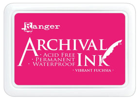 Ranger Archival 2.75"x4" Ink Pad - Vibrant Fuchsia - The Merri Artist - merriartist.com