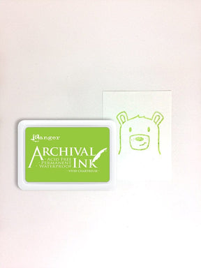 Ranger Archival 2.75"x4" Ink Pad - Vivid Chartreuse - The Merri Artist - merriartist.com
