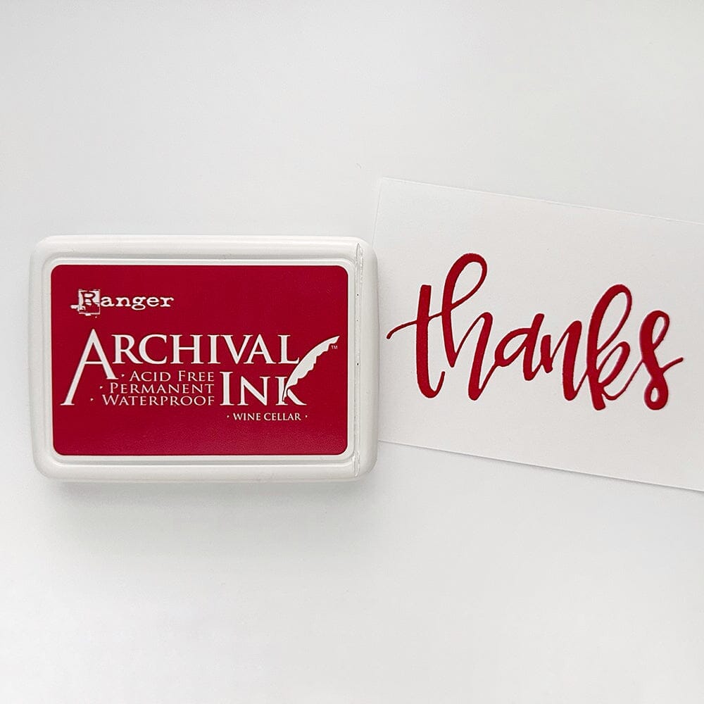 Ranger Archival 2.75"x4" Ink Pad - Wine Cellar - The Merri Artist - merriartist.com