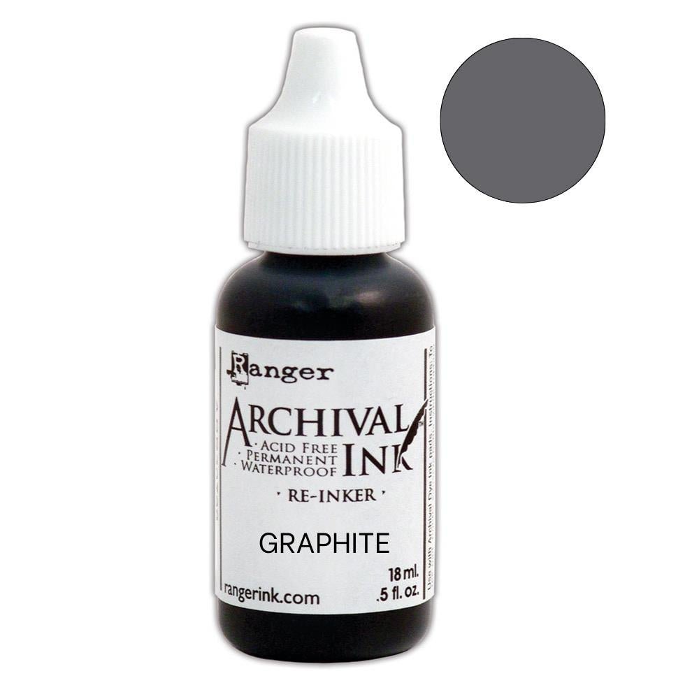 Ranger Archival Pad Reinker .5oz - Graphite - The Merri Artist - merriartist.com