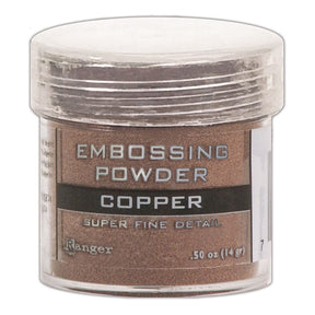 Ranger Embossing Powder 0.5 oz (14 gram) Super Fine Detail Copper - The Merri Artist - merriartist.com