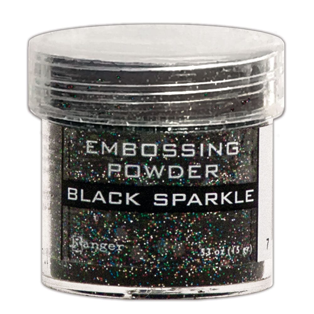 Ranger Embossing Powder 0.53 oz (15 gram) Black Sparkle - The Merri Artist - merriartist.com