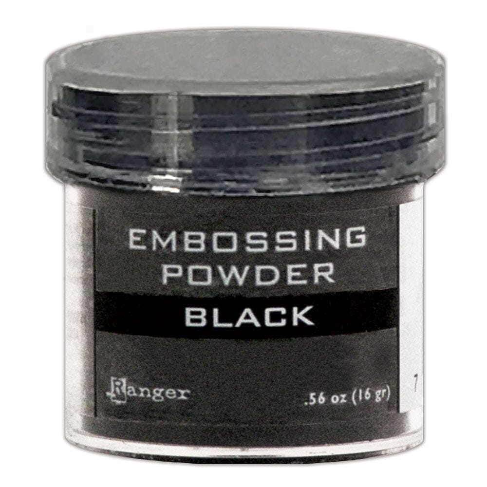 Ranger Embossing Powder 0.56 oz (16 gram) Black - The Merri Artist - merriartist.com