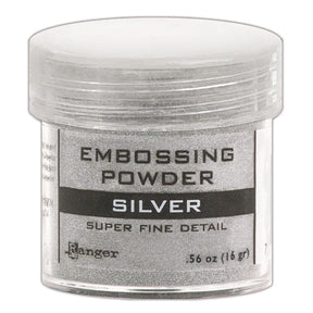 Ranger Embossing Powder 0.56 oz (16 gram) Super Fine Detail Silver - The Merri Artist - merriartist.com