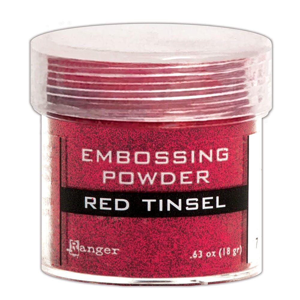 Ranger Embossing Powder 0.63 oz (18 gram) Red Tinsel - The Merri Artist - merriartist.com
