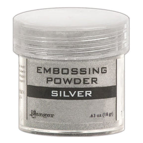 Ranger Embossing Powder 0.63 oz (18 gram) Silver - The Merri Artist - merriartist.com