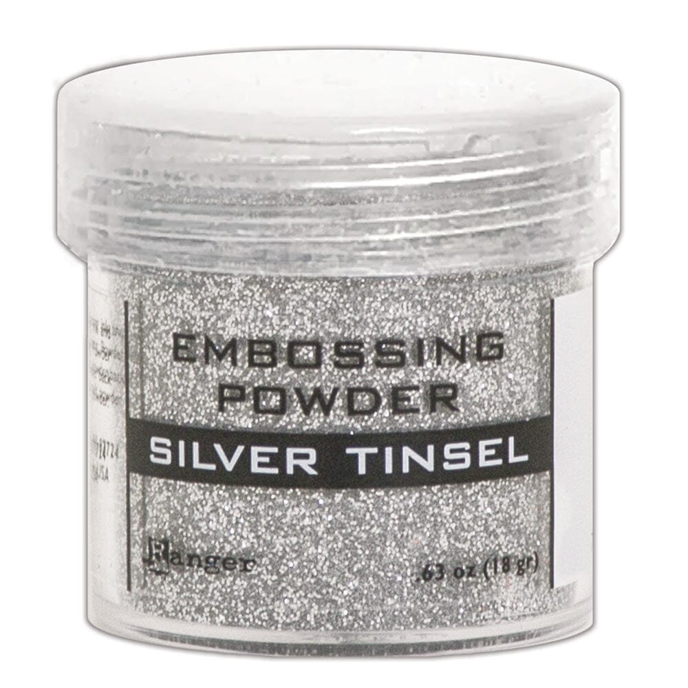 Ranger Embossing Powder 0.63 oz (18 gram) Silver Tinsel - The Merri Artist - merriartist.com