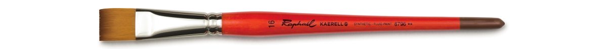 Raphaël KAËRELL "S" ORANGE FLAT brush, Short Handle - Size 16 - The Merri Artist - merriartist.com