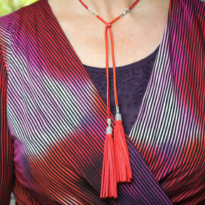 Realeather - 1/8" Deerskin Lace, 50 ft - Red - The Merri Artist - merriartist.com