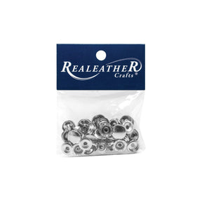 Realeather - 20L Snap Set - 10 Pack - Nickel / 10/pk - The Merri Artist - merriartist.com