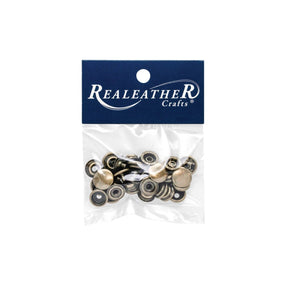 Realeather - 20L Snap Set - 10 Pack - Nickel / 10/pk - The Merri Artist - merriartist.com
