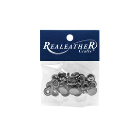 Realeather - 20L Snap Set - 10 Pack - Nickel / 10/pk - The Merri Artist - merriartist.com