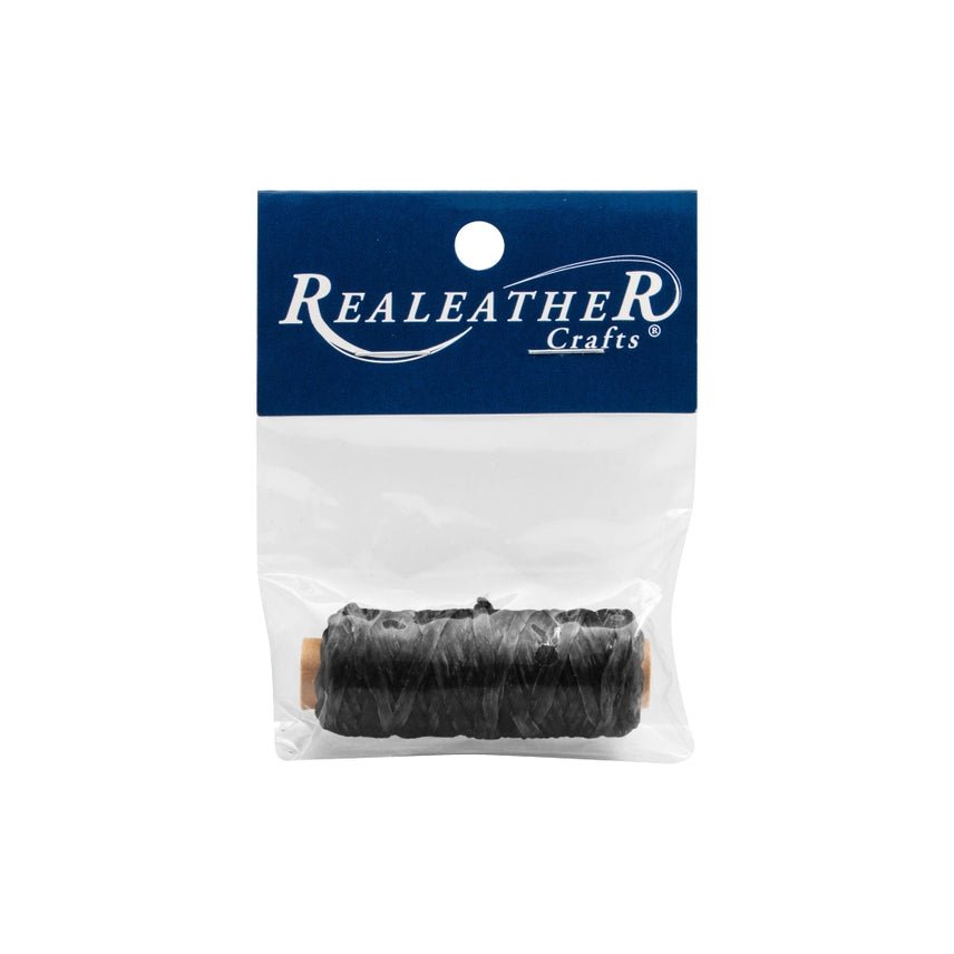 Realeather Crafts Artificial Sinew - 20 yards - Black - The Merri Artist - merriartist.com
