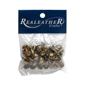 Realeather - Furniture Tacks, 48pk - Antique Brass - The Merri Artist - merriartist.com